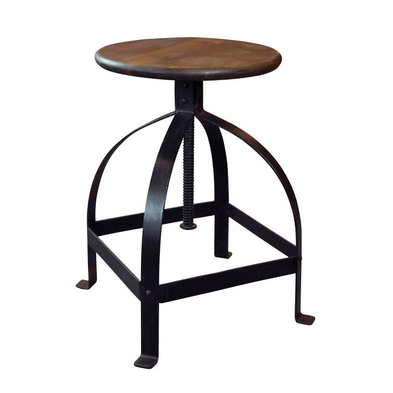 Warwick Dining Swivel Adjustable Barstool Brown - Treasure Trove Accents