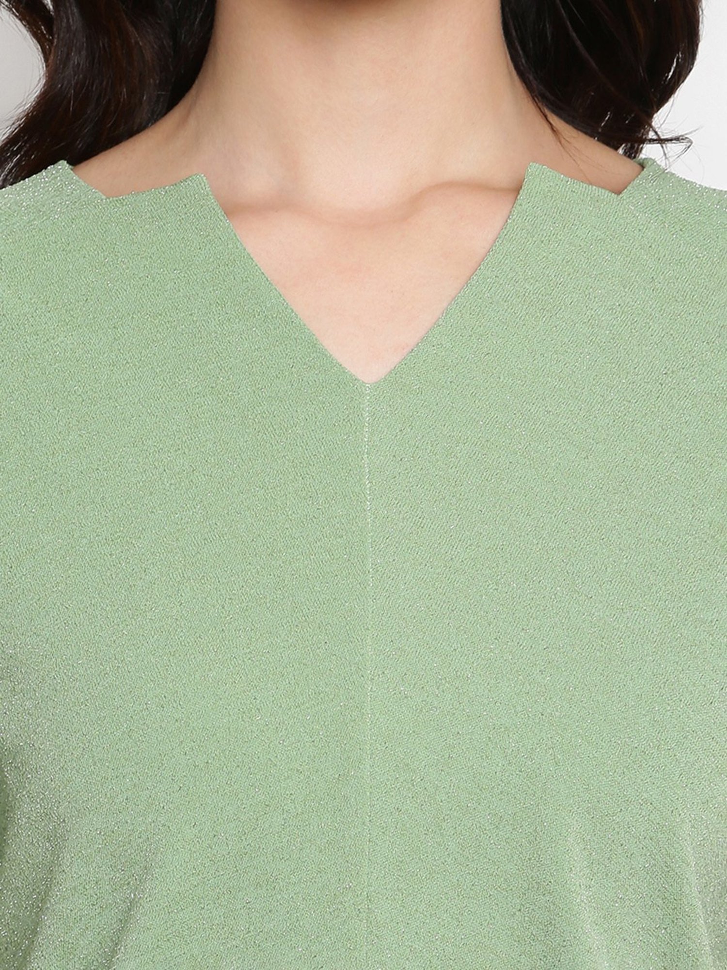Latin Quarters Green A-Line Top