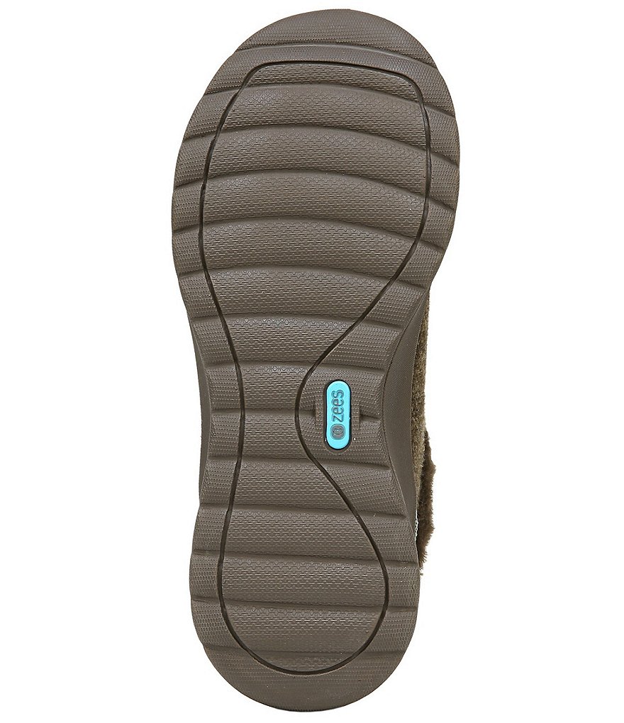 Bzees Premium Golden Brown Faux Fur Lined Washable Wedge Booties