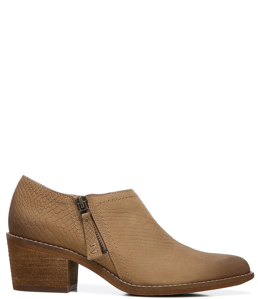 Zodiac Margot Snake Embossed Leather Ankle Booties