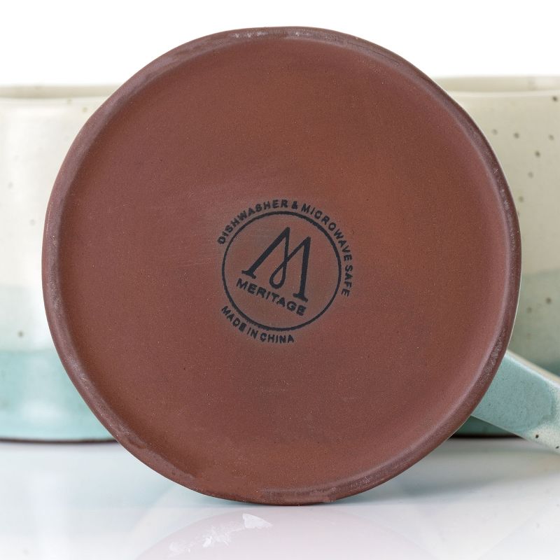 Meritage Charles River 6 Piece 21 Ounce Stoneware Cup Set in Blue