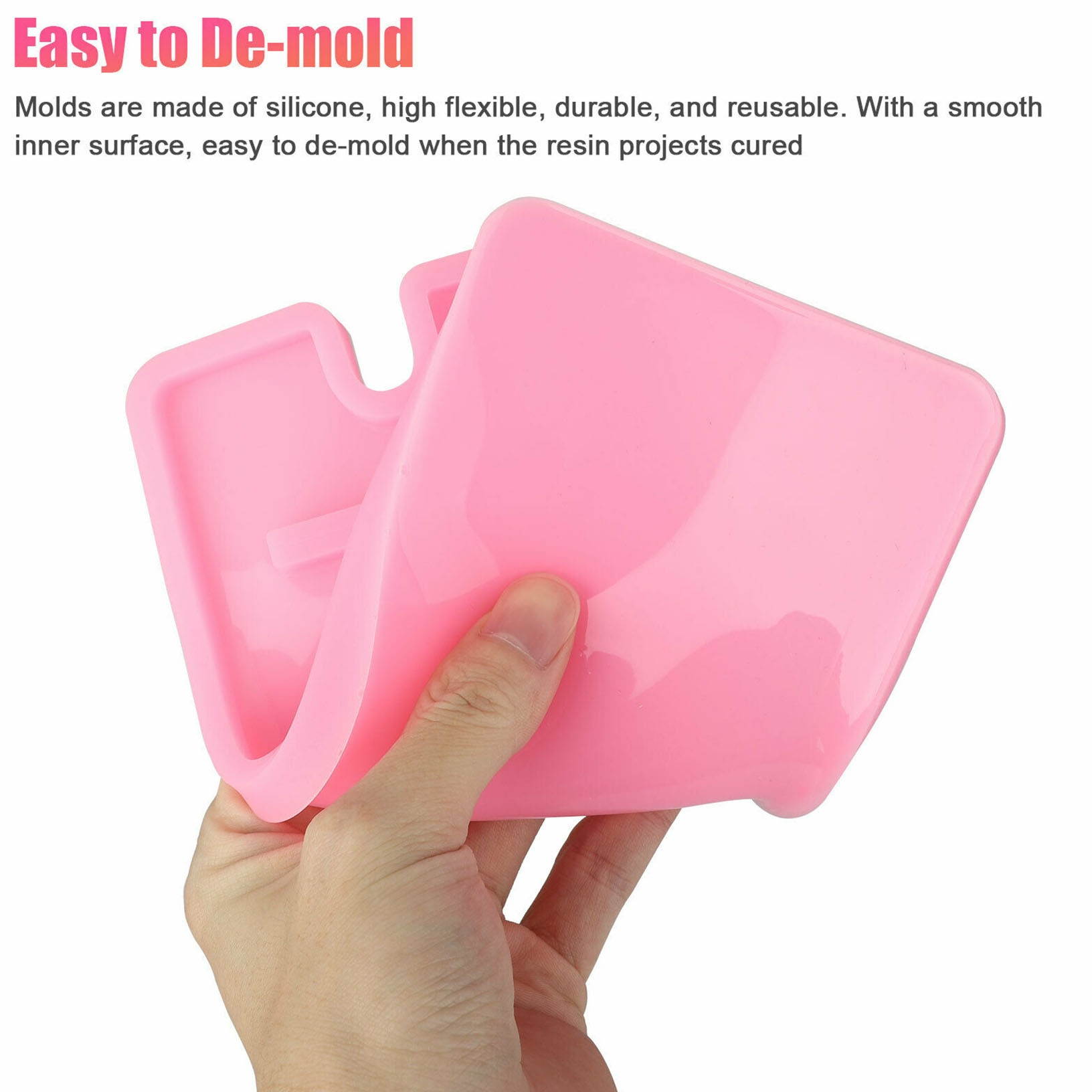 Silicone DIY Mobile Phone Stand Resin Mold Casting Epoxy Mould Craft Holder Tool