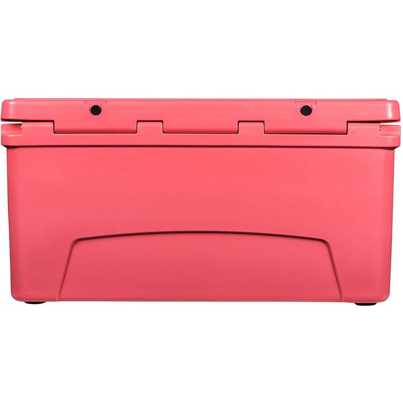 Driftsun Heavy Duty Rotomolded Thermoplastic UV Resistant Portable Commercial Grade 110 Quart Insulated Hard Ice Chest Beverage Cooler, Coral