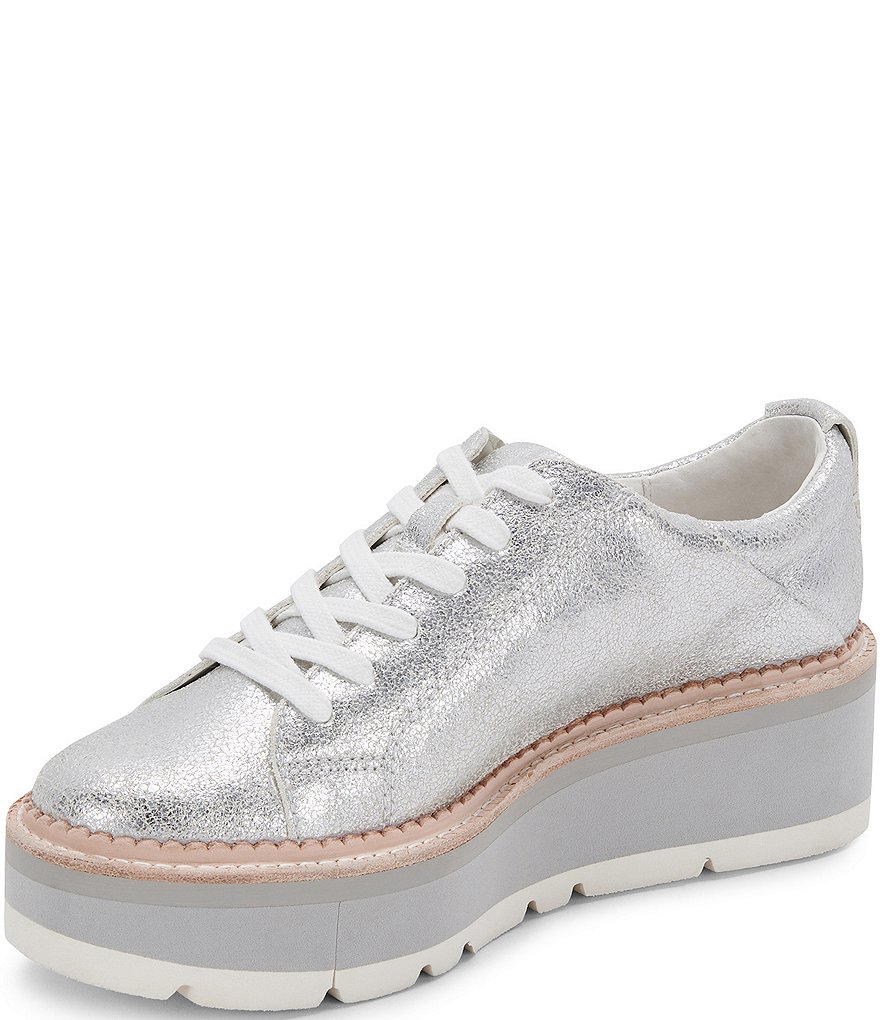 Dolce Vita Toyah Metallic Suede Platform Sneakers
