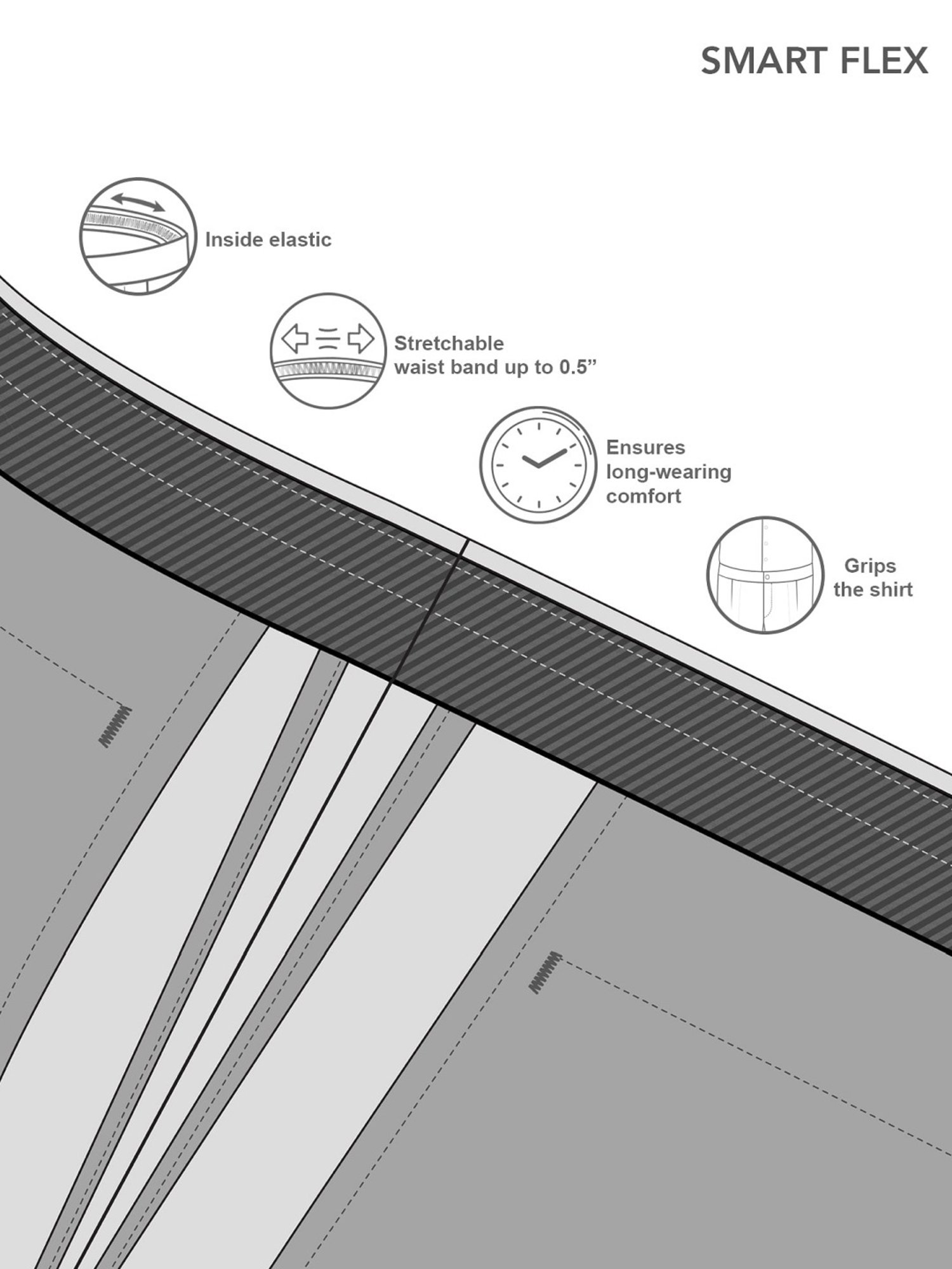 Arrow Newyork Blue Slim Fit Checks Trousers