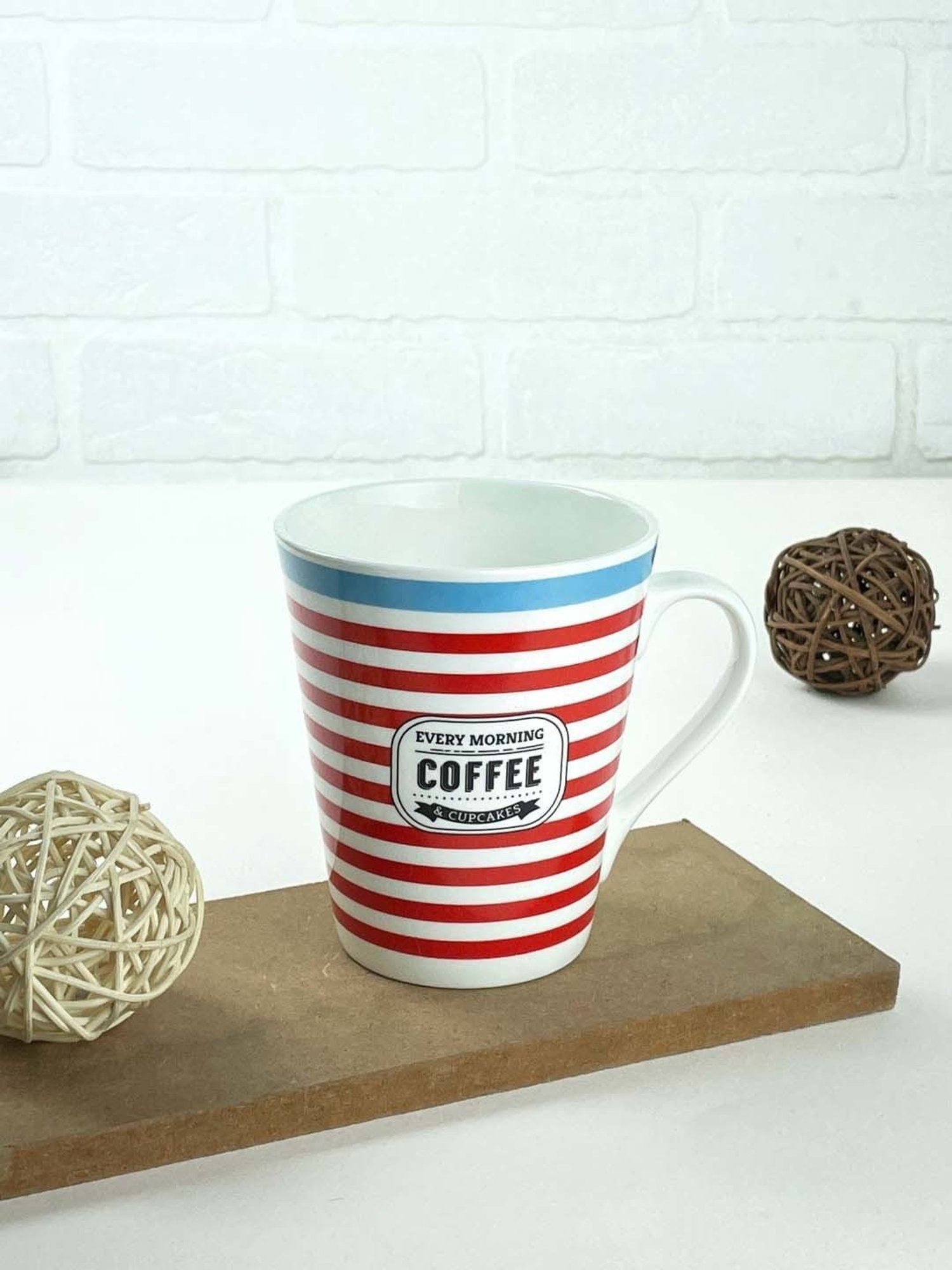 Clay Craft Fine Multicolor Ceramic Milk Mug (0.35 L)