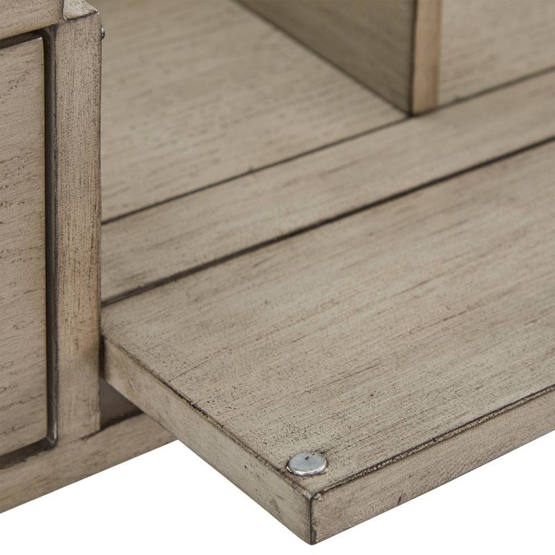 Brunswick Vanity Set with Flip Mirror and Power Strip Gray/Black - Inspire Q