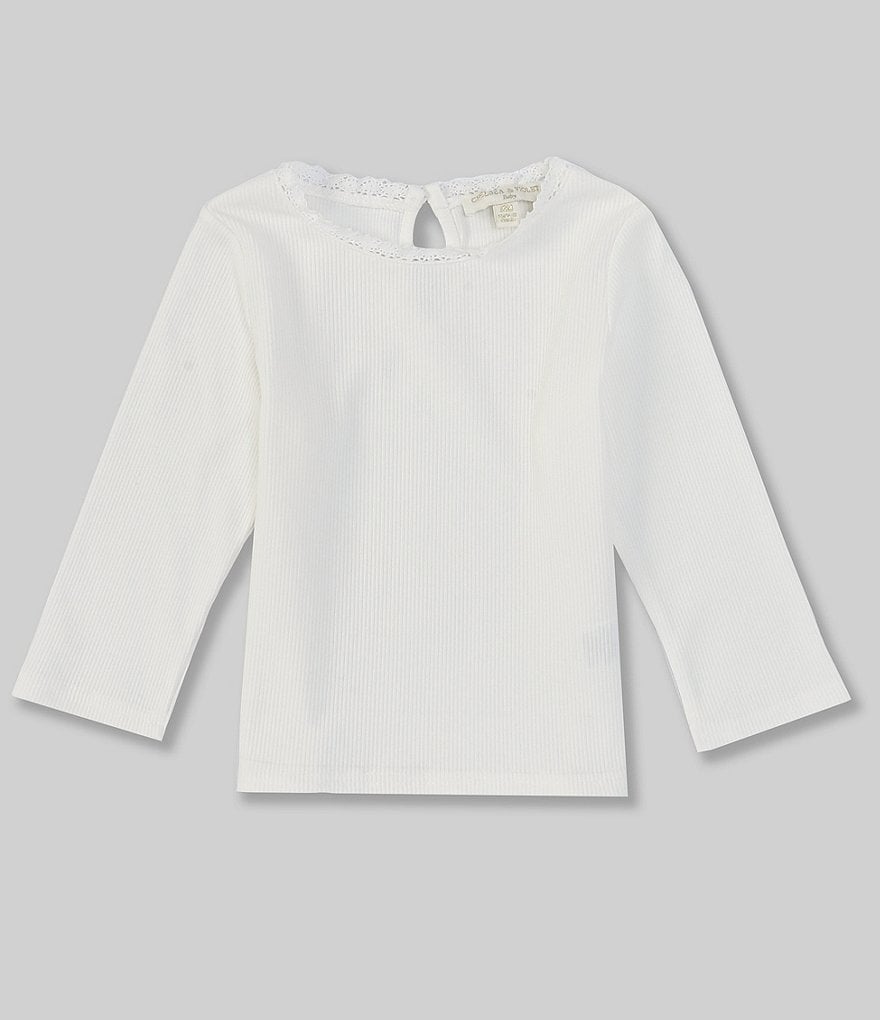 Chelsea & Violet Baby Girls 12-24 Months Long-Sleeve Rib Knit Tee