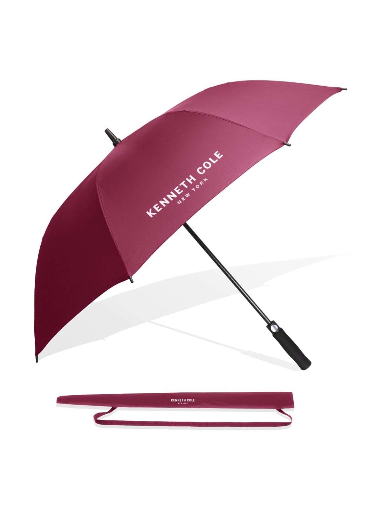 Kenneth Cole Maroon Logo Umbrella
