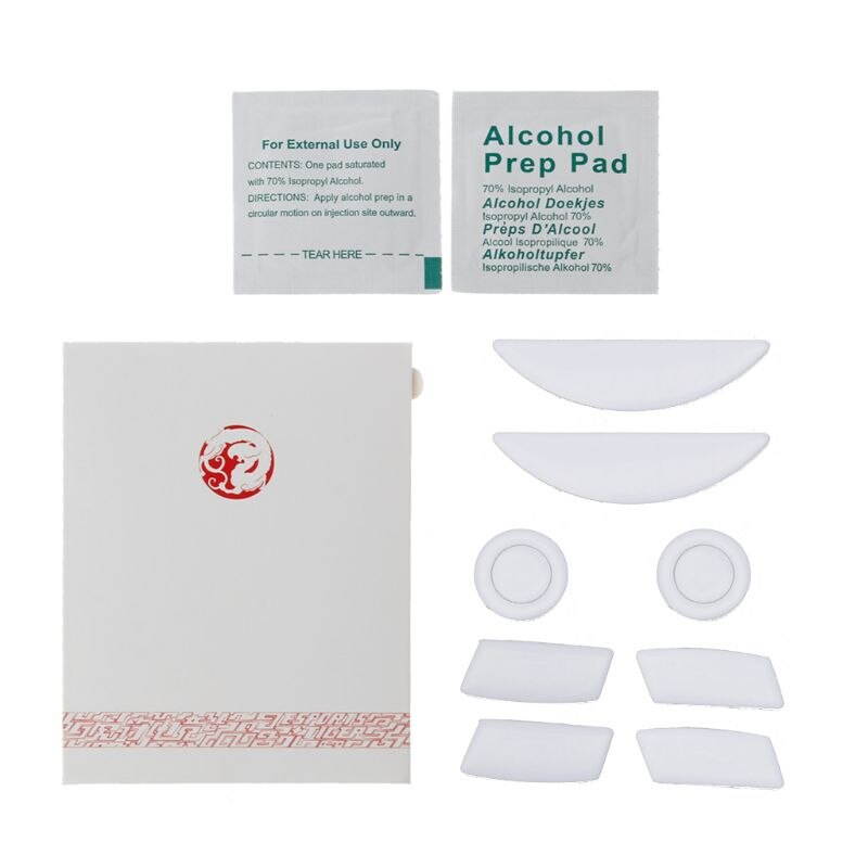 Lejiahong 2 Sets/pack Tiger Gaming Mouse Feet Mouse Skate For Razer Mamba 5G / Mamba 2015 Chroma 5G / Mamba Tournament Edition White