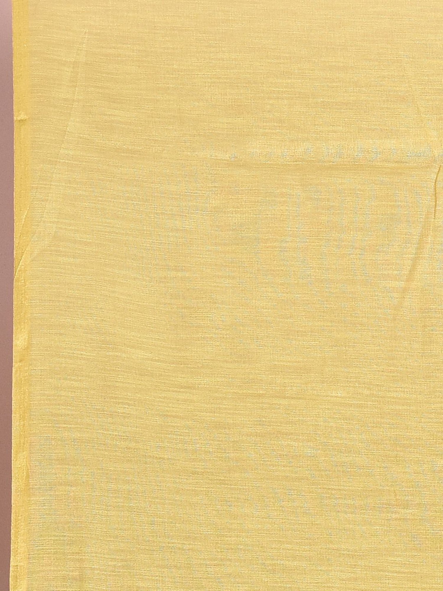 Elora Yellow Linen Saree With Unstitched Blouse