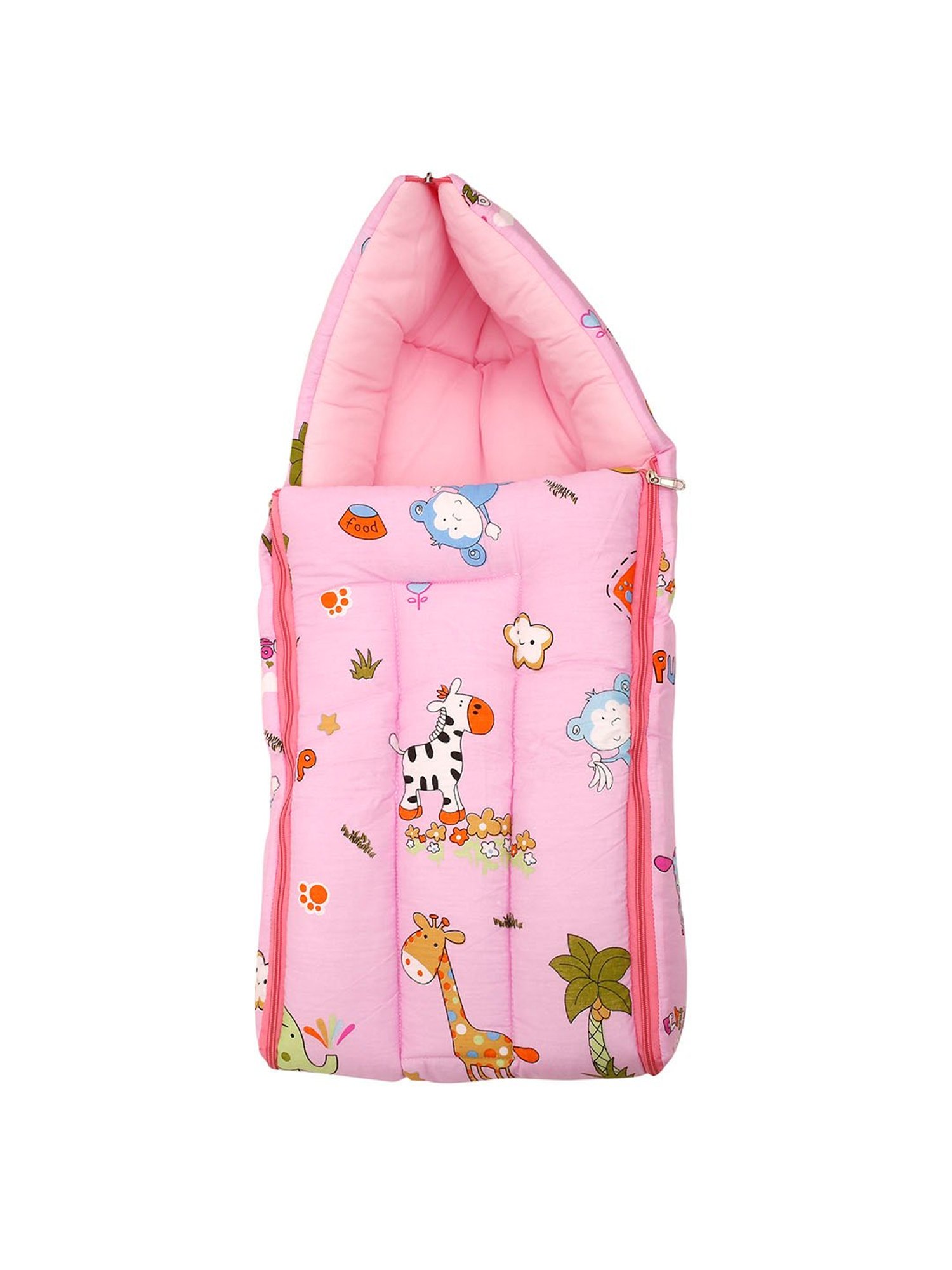 Baby Moo Vintage Ride Yellow Mattress with Fixed Neck Pillow and Bolsters