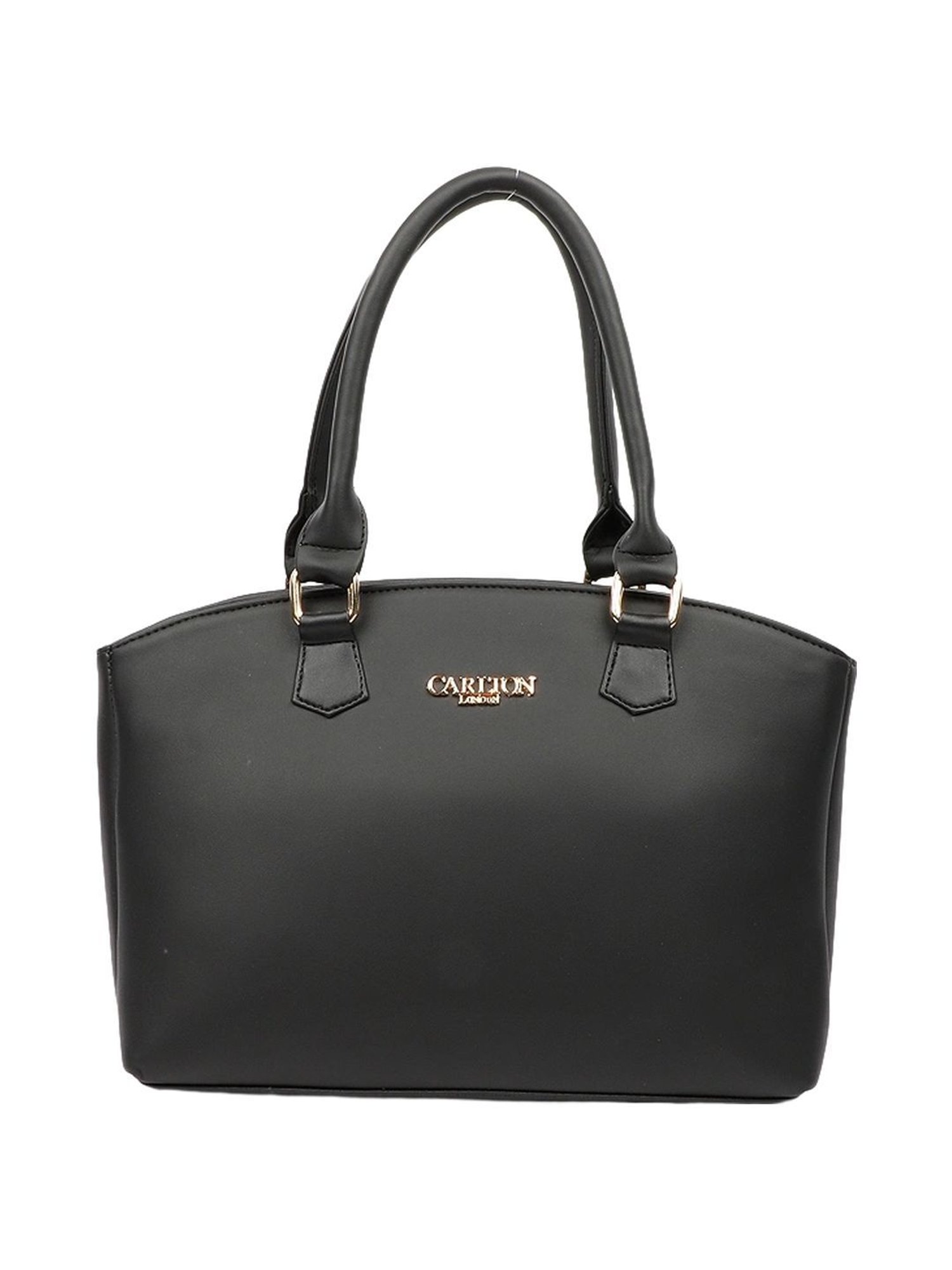 Carlton London Black Solid Medium Handbag