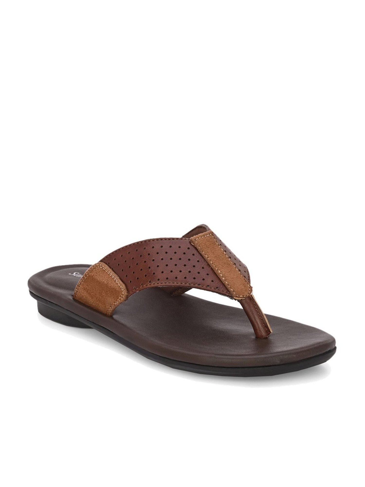 San Frissco Men's Brown Thong Sandals
