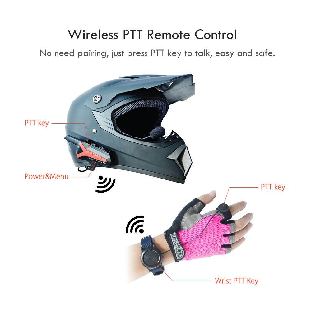 BOBLOV X3plus Helmet Wireless Walkie Talkie Intercom 2Way Radio Interphone Bike