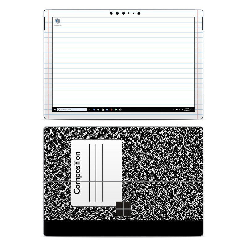 Surface Pro 6 Skin - Composition Notebook - Sticker Decal