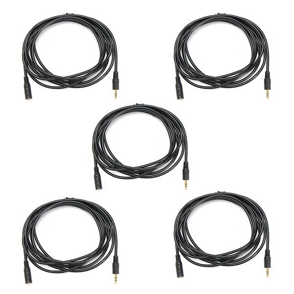 AU111 6 Feet Premium Audio Extension Cable Nylon Braided 35mm TRRS 4 Poles Jack Male to Female