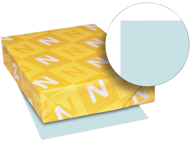 Wausau Paper 49521 Exact Index Card Stock, 110 lbs., 8-1/2 x 11, Blue, 250 Sheets/Pack