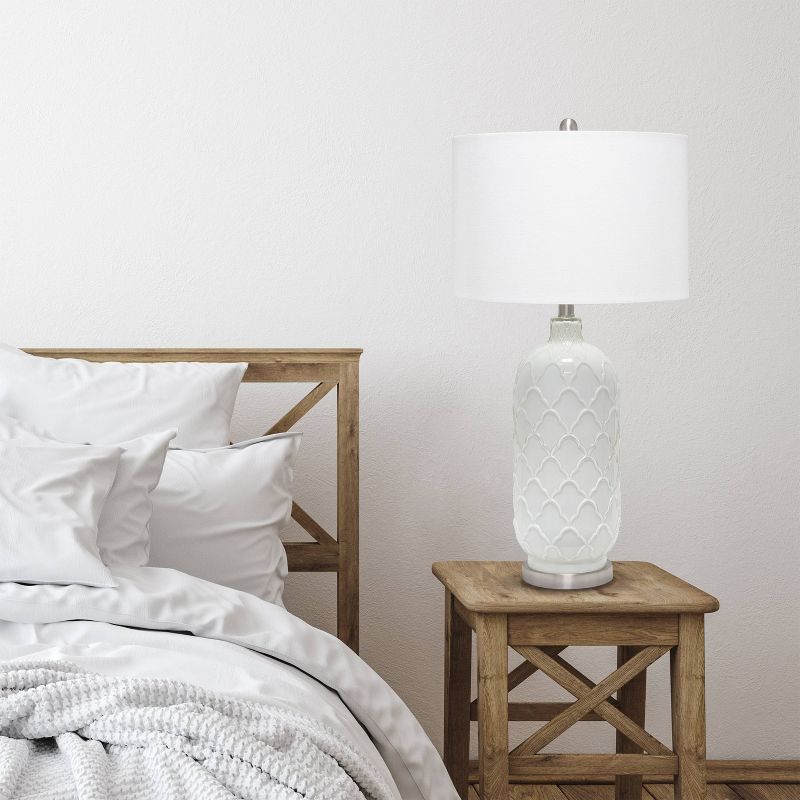 Argyle Classic Table Lamp with Fabric Shade White - Lalia Home