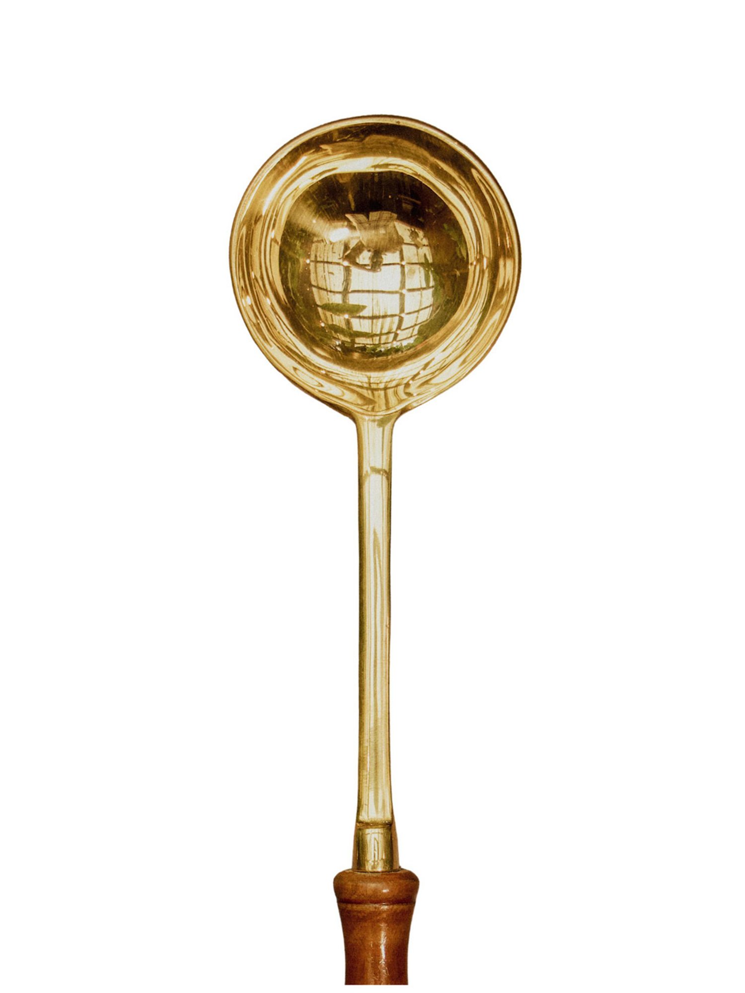 Ambi Heavy Brass Cooking Laddles / Karchi Set Of Five - Gloss Finish