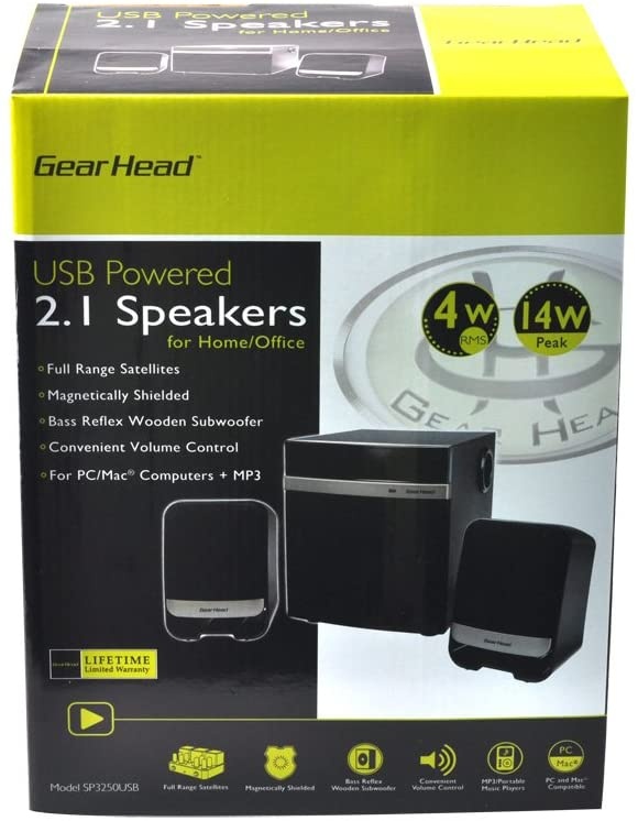 Gear Head 2.1 USB Studio Speaker System (SP3250USB)