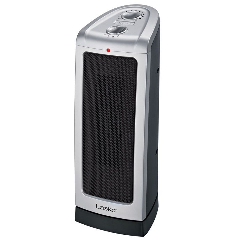 Lasko 5160 Portable Electric 1500 Watt Room Oscillating Ceramic Tower Space Heater with Remote, Adjustable Thermostat, Digital Controls, and Timer