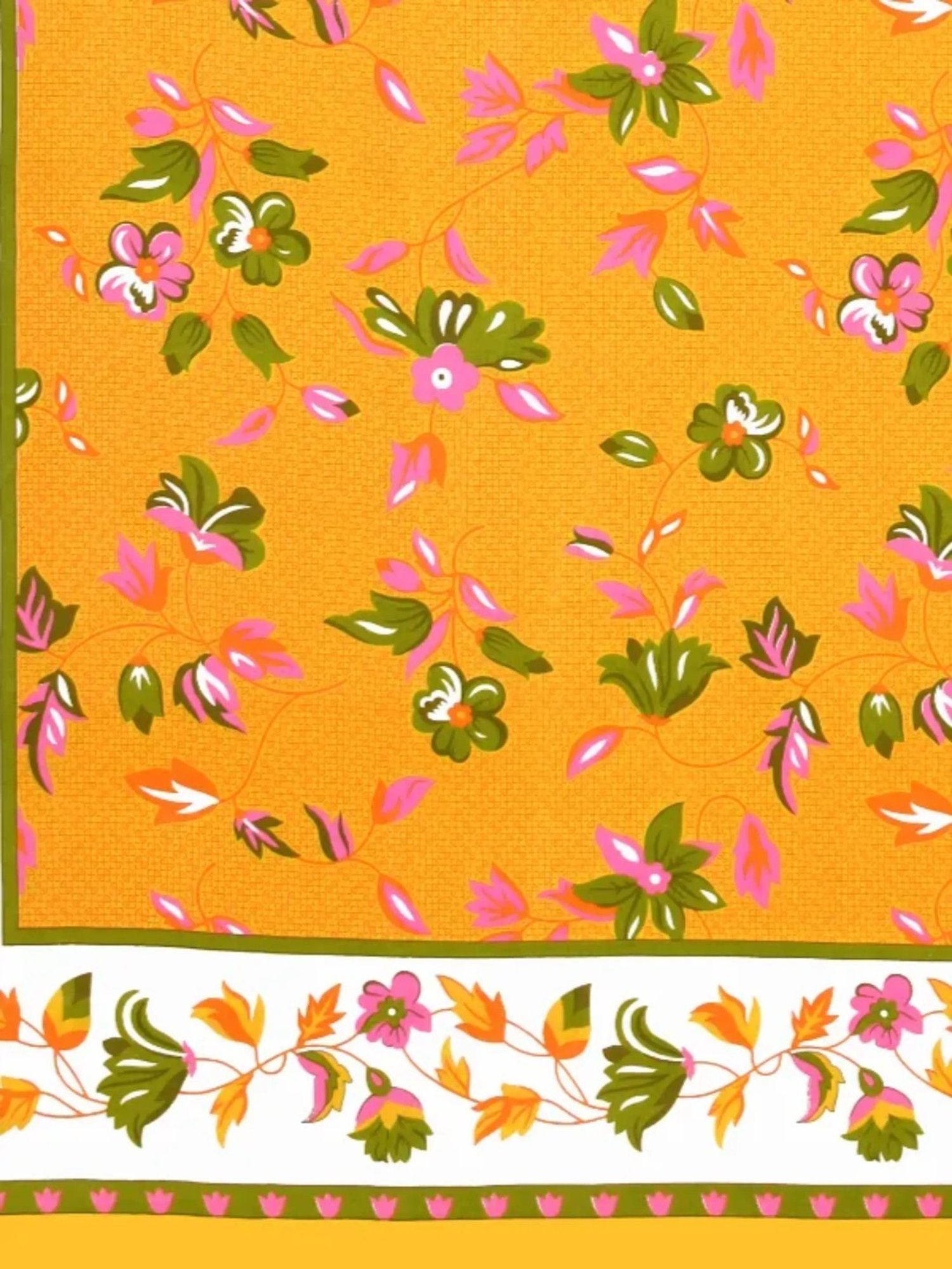 Living Roots Printed Yellow 240 TC Cotton Bedsheet with 2 Pillow Covers