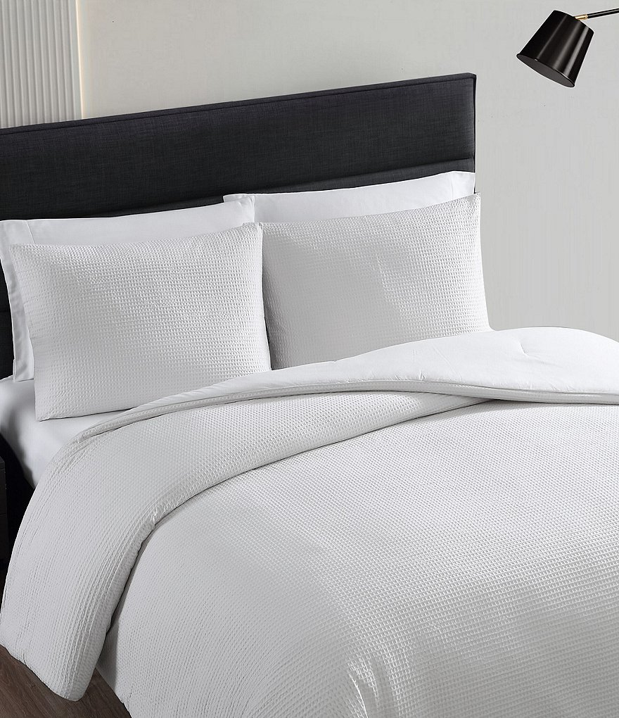 Vera Wang Waffle Pique Duvet Cover Mini Set