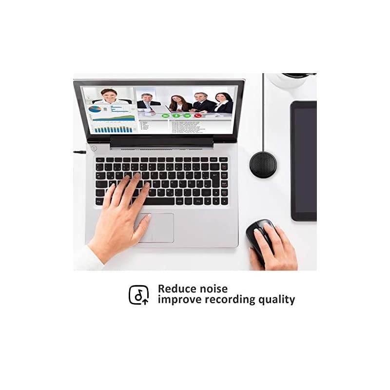 Computer Microphone, 3.5mm Microphone 360&deg; Omnidirectional Bluetooth Speaker with Microphone for Meeting Chatting Video Conferencing Recording Sound