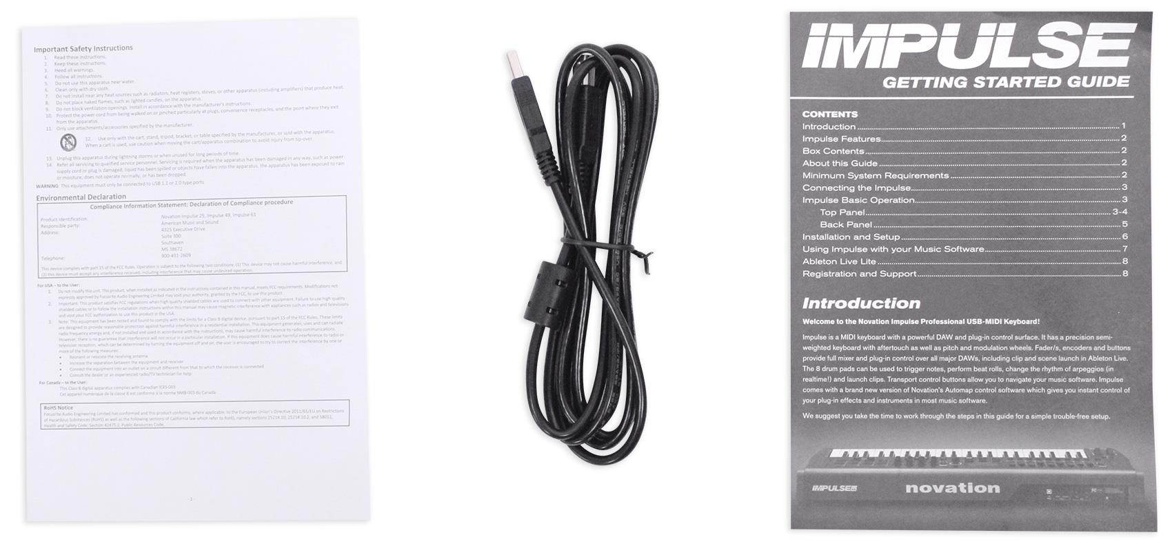 Novation IMPULSE 61-Key Ableton Live Keyboard Controller+Headphones+Speaker+Mic