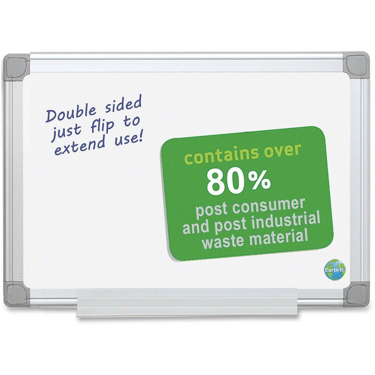 Mastervision Easyclean Dry-erase Board - 24" Width X 18" Height - White Melamine