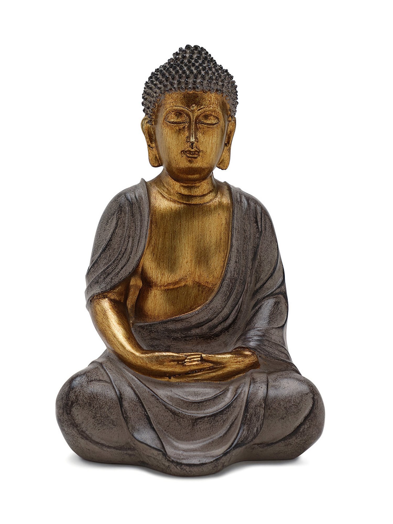 Pure Home and Living Gold Polyresin Textured Sculptures and Figurines