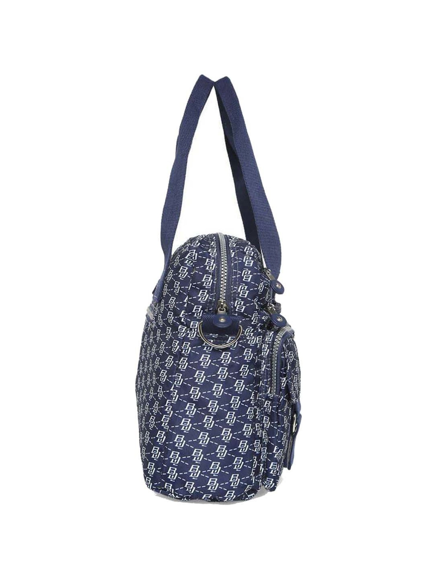 Baomi Blue Printed Medium Handbag
