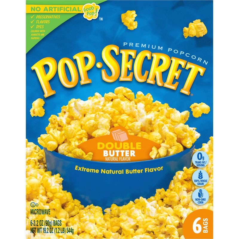 Pop Secret Double Butter Microwave Popcorn - 6ct