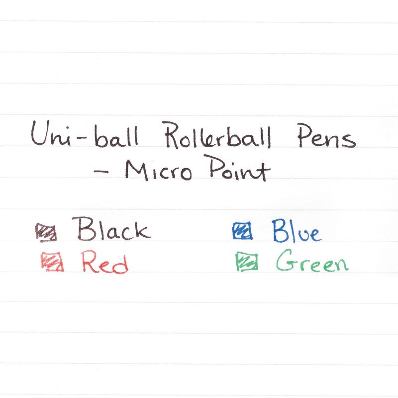 uni-ball Roller Ball Stick Dye-Based Pen Green Ink Micro Dozen 60154