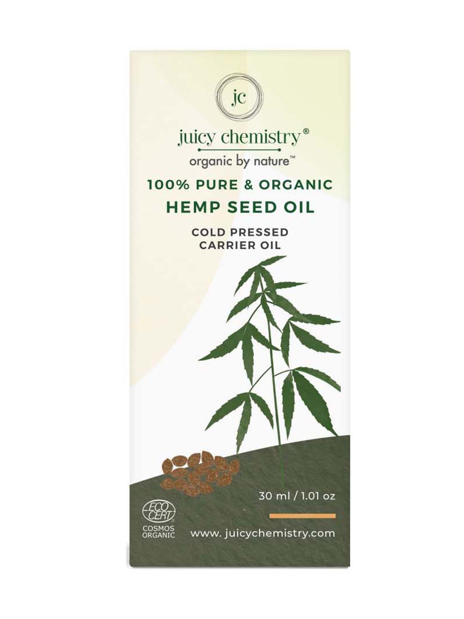 Juicy Chemistry Hemp Seed Cold Pressed Carrier Oil - 30 ml
