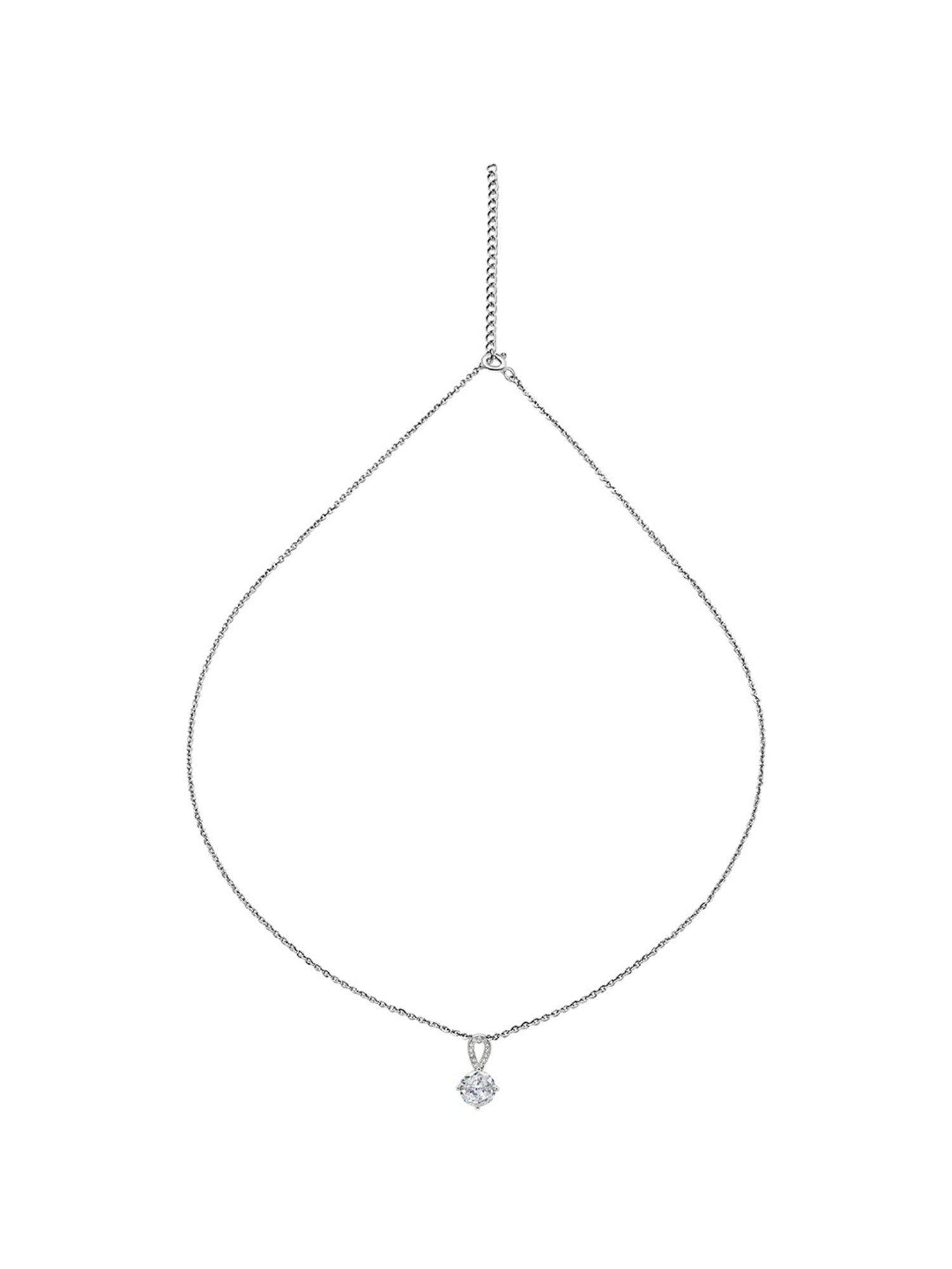 Silberry 92.5 Sterling Silver Cascade Pendant with Link Chain