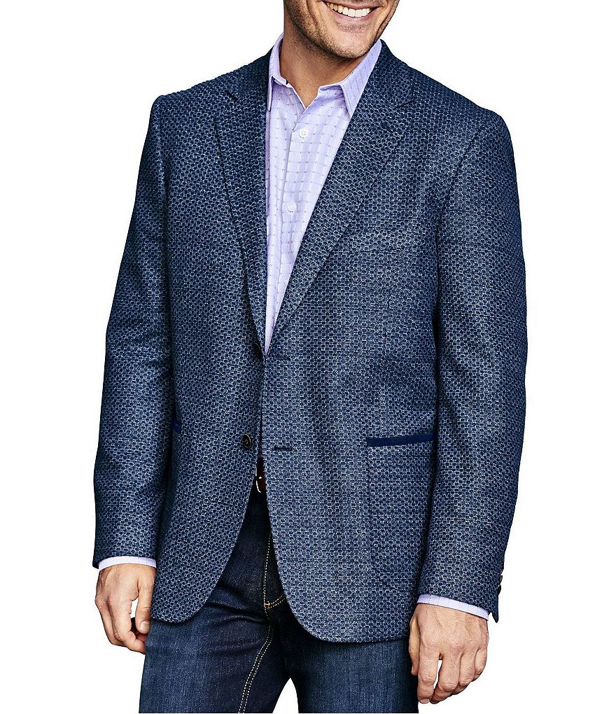 Murano Interstellar Collection Slim-Fit Checked Suit Separates Blazer