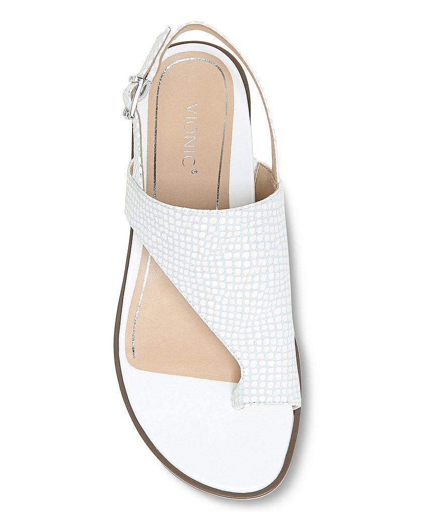 Vionic Ella Lizard Embossed Thong Sandals