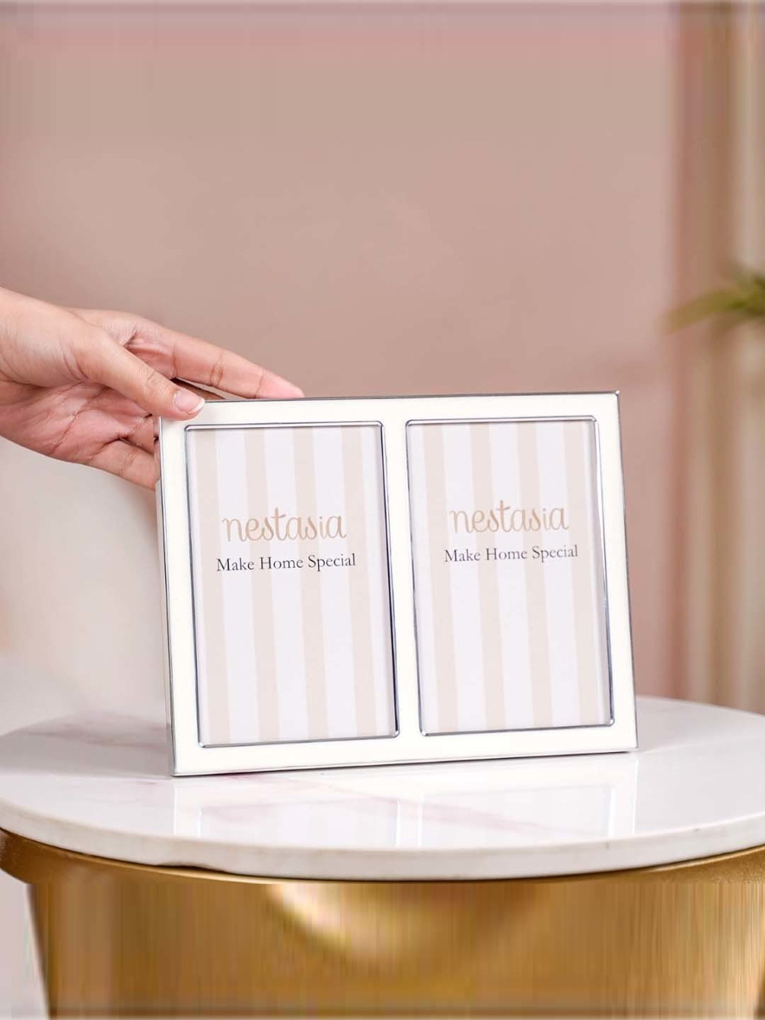 Nestasia Double Collage Photo Frame 8 Inches x 6.5 Inches White