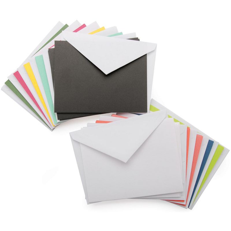 DCWV Boxed A2 Cards W/Envelopes (4.375"X5.75")-Bright Solids 40/Pkg