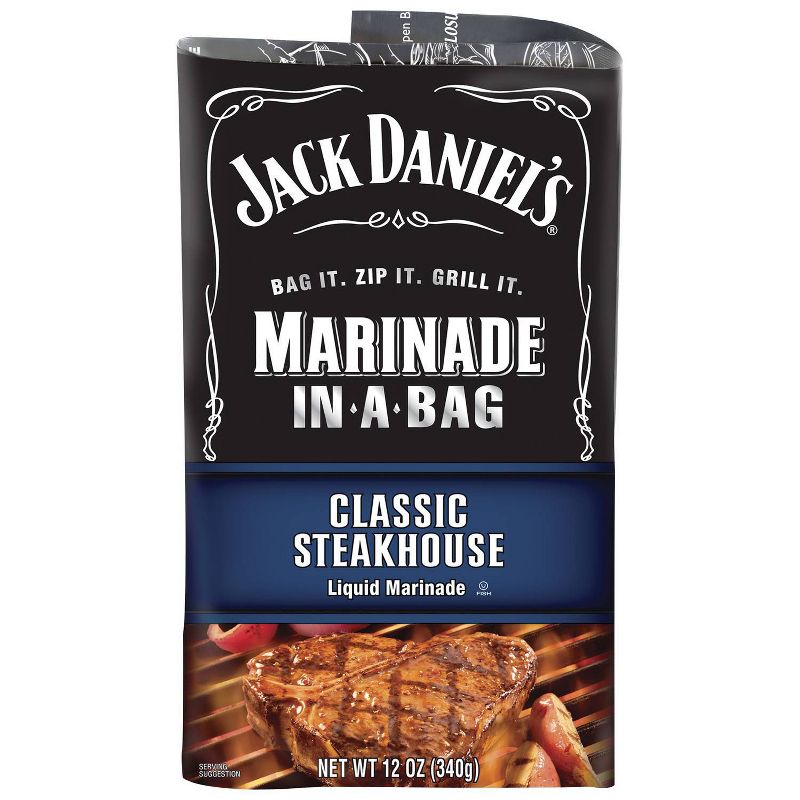 Jack Daniel's Marinade in a Bag Classic Steakhouse Liquid Marinade - 12oz