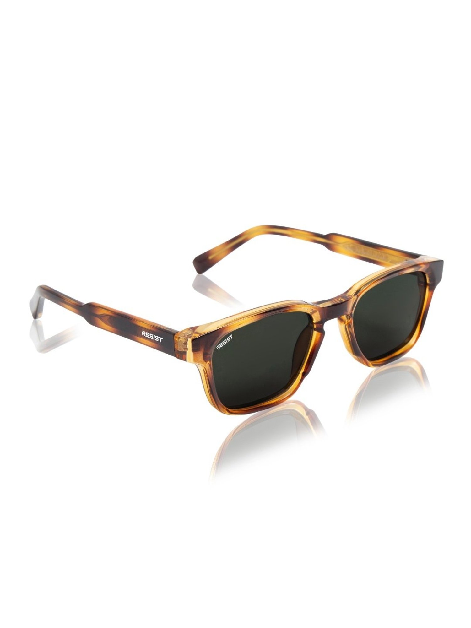 Resist Eyewear Brown Wayfarer uv protected Unisex Sunglasses