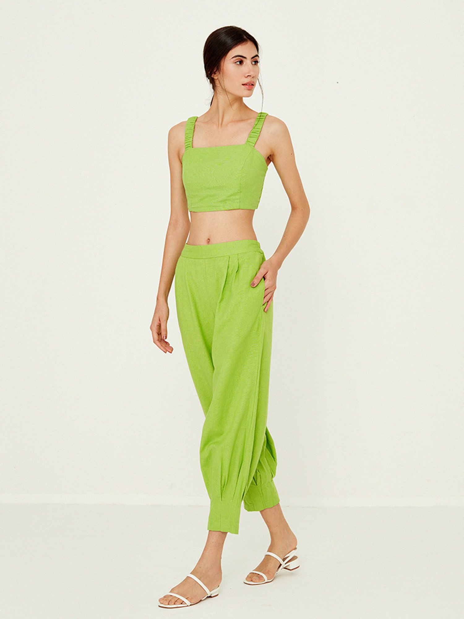 ANCESTRY Green Crop Top