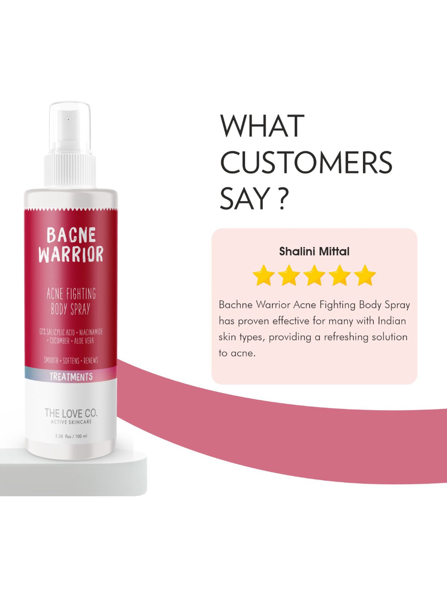 The Love Co. Bacne Warrior Acne Fighting Body Spray - 100 ml