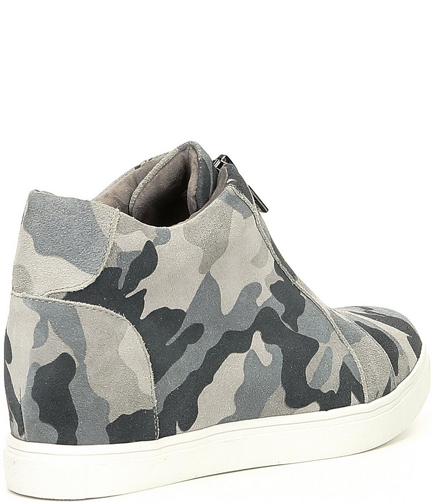 Blondo Glenda Suede Printed Waterproof Wedge Sneakers