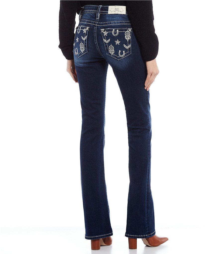 Miss Me Embroidered Pocket Bootcut Jeans