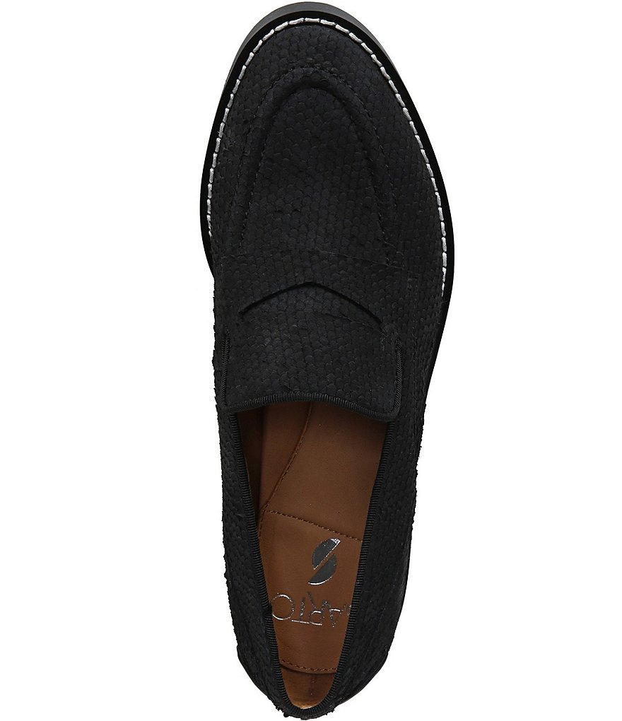 Sarto by Franco Sarto Tivoli Scale Textured Leather Lug Penny Loafers