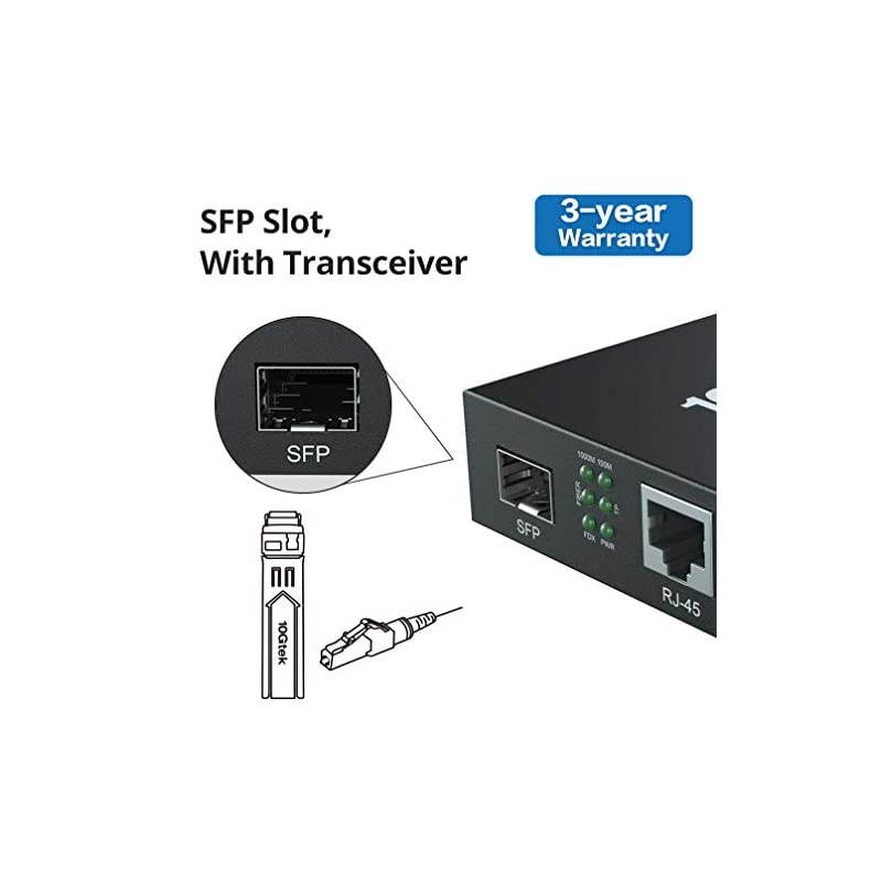 Pir of 1.25G Bidi MediConverter(kit #8), SFP Slot, with Pir Bidi SFP Module, SMF, 120-km