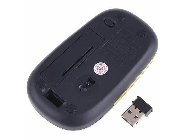 New Ultra-Slim Mini USB 2.4GHz Wireless Optical Right-Handed  Mouse Mice with  USB Dongle Adapter